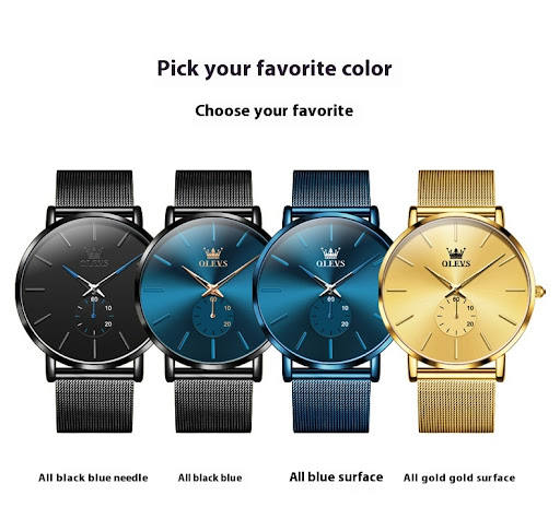 Title 13, Fashion Siamese Buckle Thin Simple Quartz Watch...