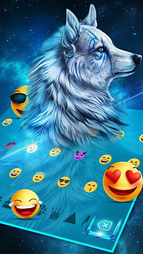 Blue Wolf Keyboard Theme