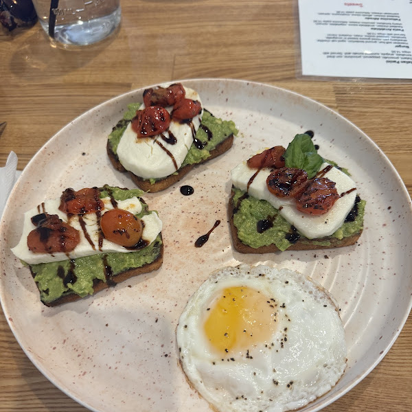 Avacado toast caprese on gluten free bread