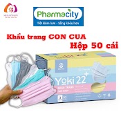 [Hộp 50 Cái] Khẩu Trang Cua Yoki 22+ Kiểu Dáng Kf94 Hàn Quốc Cải Tiến Kháng Khuẩn, Chống Bụi Mịn Pm2.5