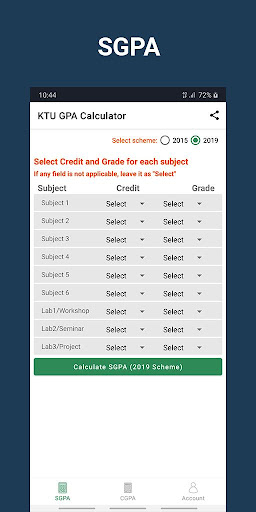 Ktu Live Gpa Calculator