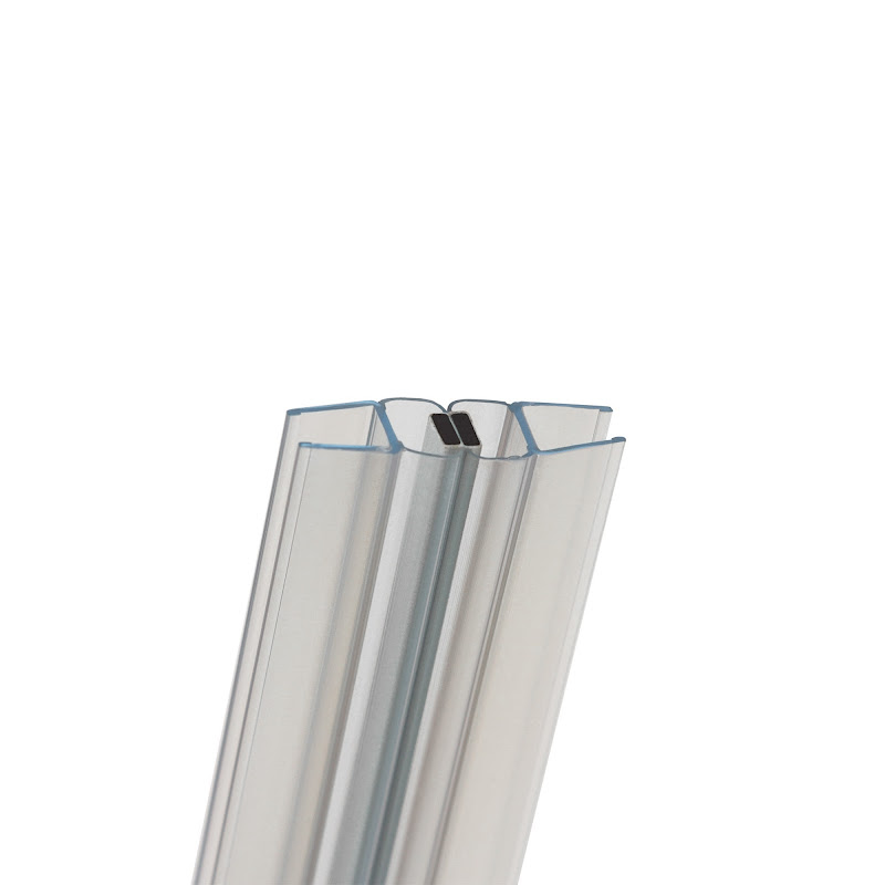 Lot de 2 joints d'étanchéité magnétiques à 90° pour porte de douche (verre  5-8 mm)