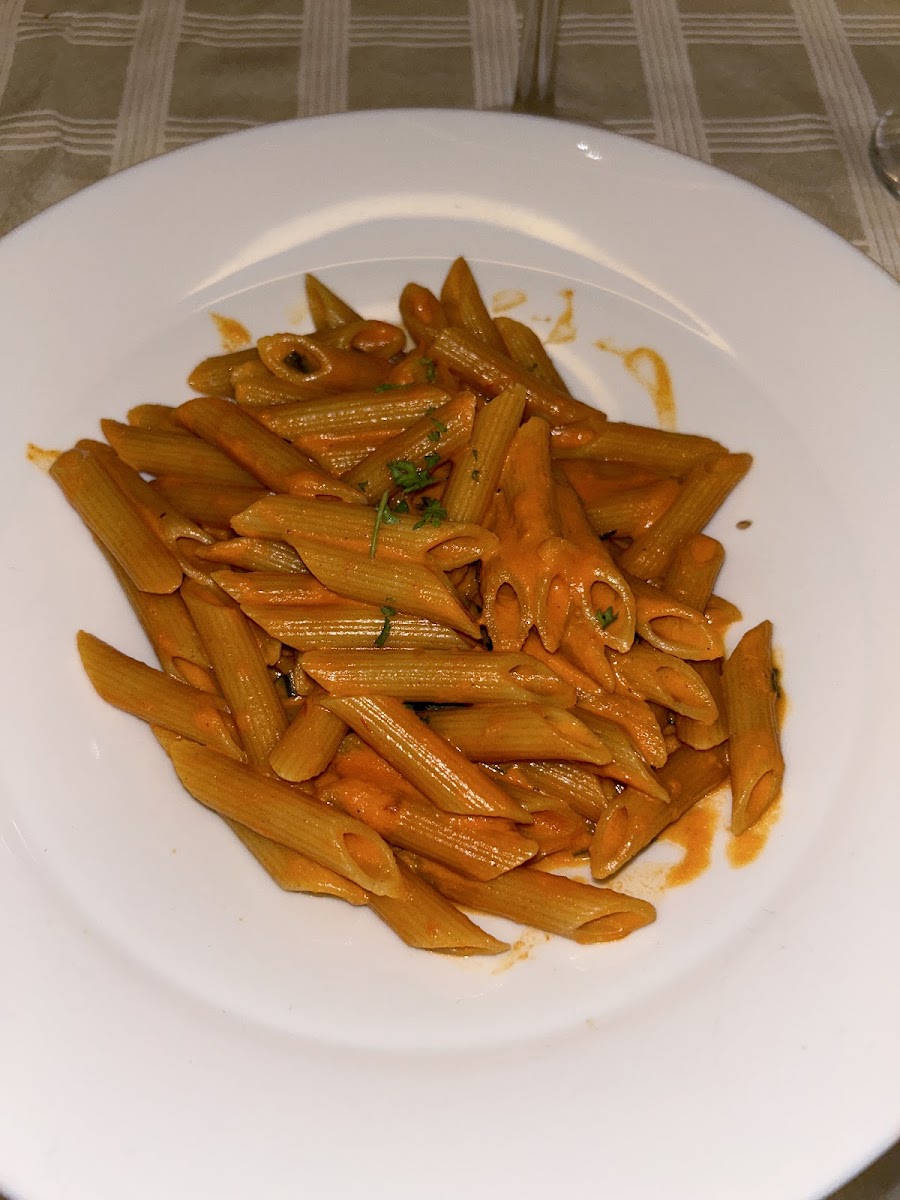 Gf penne with vodka sauce