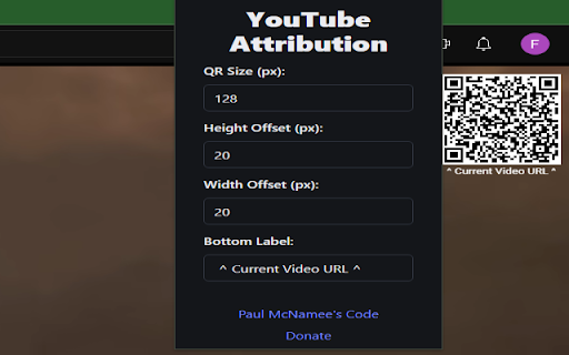 YouTube QR Code Overlay