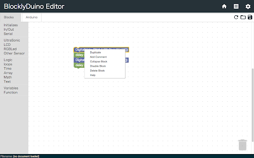 BlocklyDuino Editor