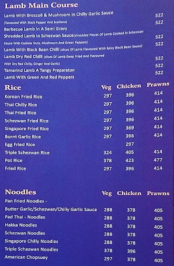 Taaareef menu 