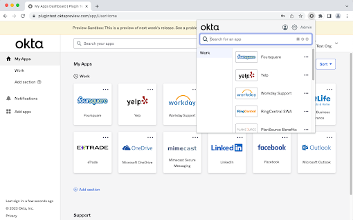 Okta Browser Plugin