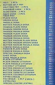 Gouri South Indian Food menu 2