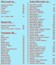 Gabbar Dhaba menu 1