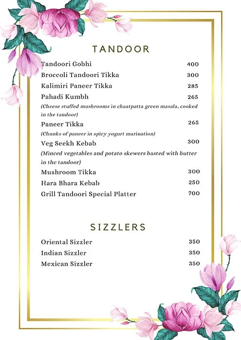 Pehar: A Rooftop Restro Cafe menu 