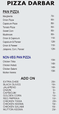 Pizza Darbar menu 1