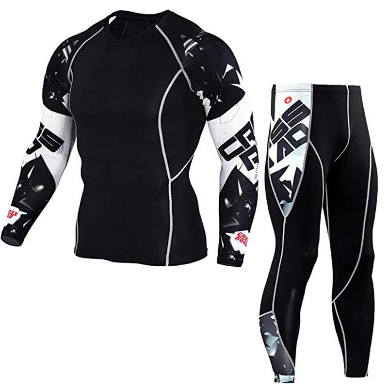 Flower Arm Men's Fitness Suit Quick-Drying Basketball Printing Training Suit