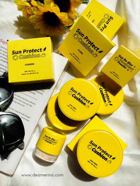 Review Sunscreen Powder & Cushion Sun Hero, Cara Simple Pakai Sunscreen~
