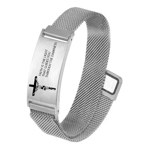 Title 1, Mens Magnetic Mesh Bracelet Titanium Steel, st...