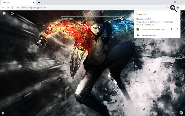 Infamous HD Wallpapers New Tab