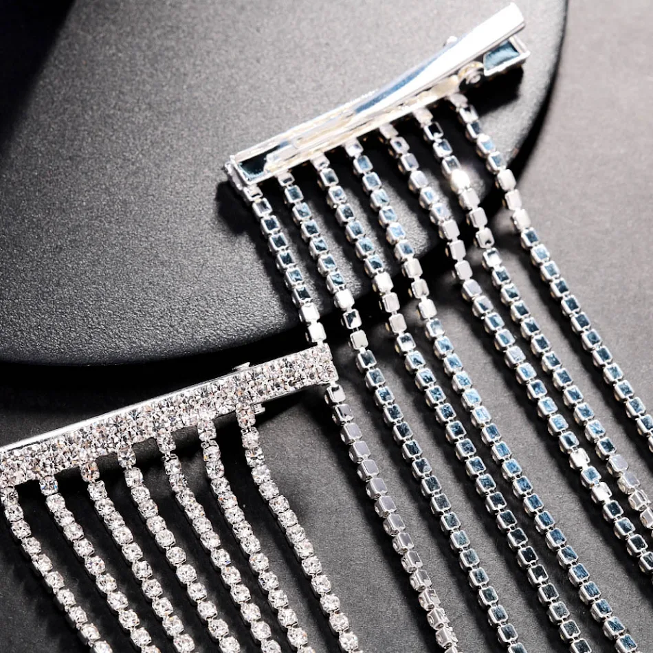 Deslumbrantes Horquillas de Cristal Multi-capa Accesorios para el Cabello Brillo y Elegancia en Cada Capa Peinados Radiantes