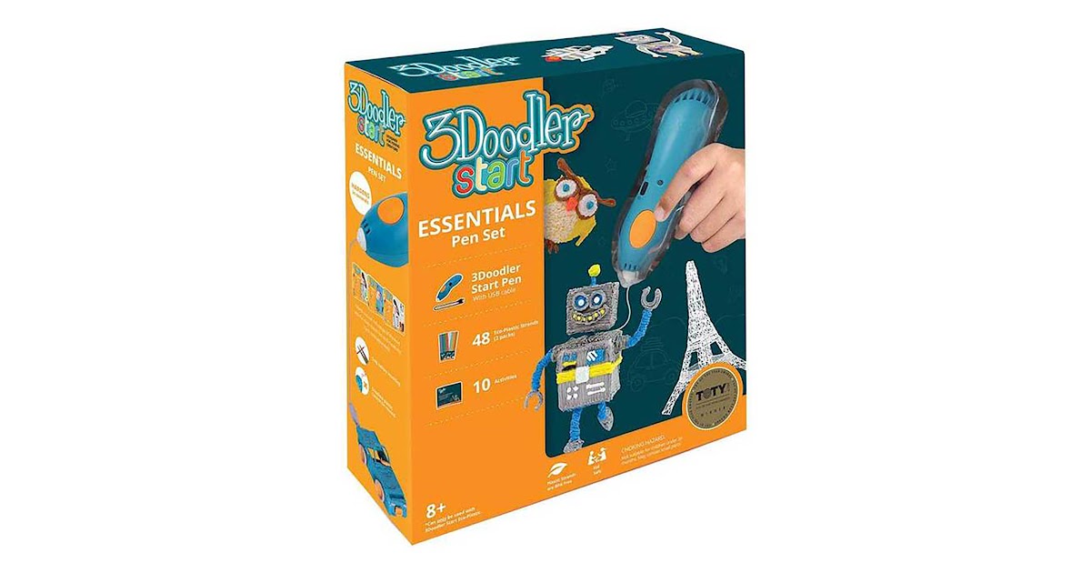 3Doodler Start+ Essentials 3D Printing Pen Set - Cool-touch, Child-Safe