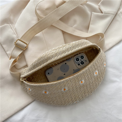 Title 2, Womens Fashion Simple Straw Crossbody Bag, a l...