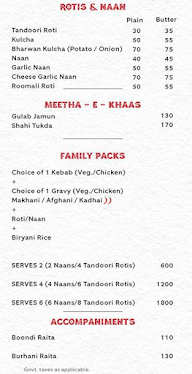 The Kebab Exchange menu 1