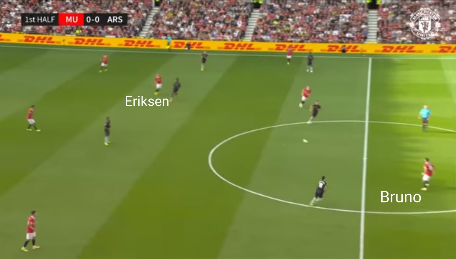 Eriksen membuka proses gol pertama United vs Arsenal.