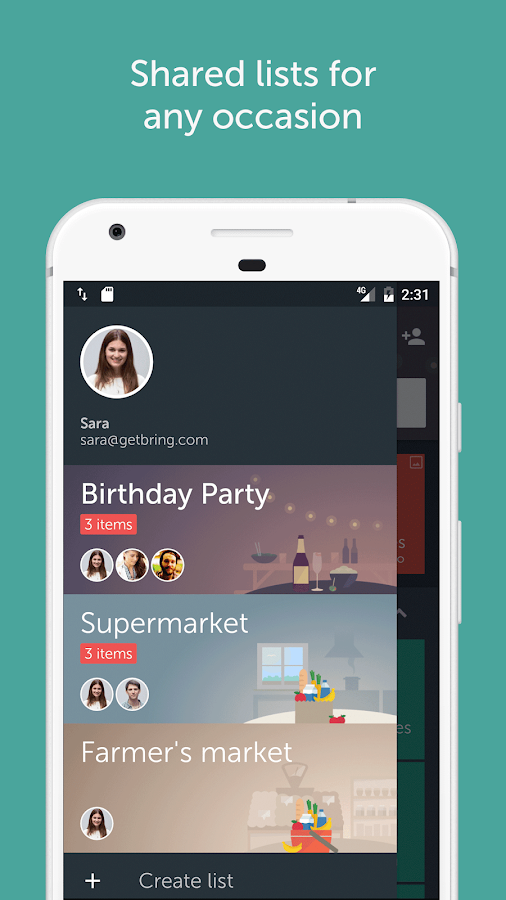    Bring! Grocery Shopping List- screenshot  