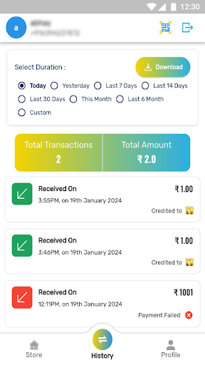 Screenshot KVGB Bank Merchant App