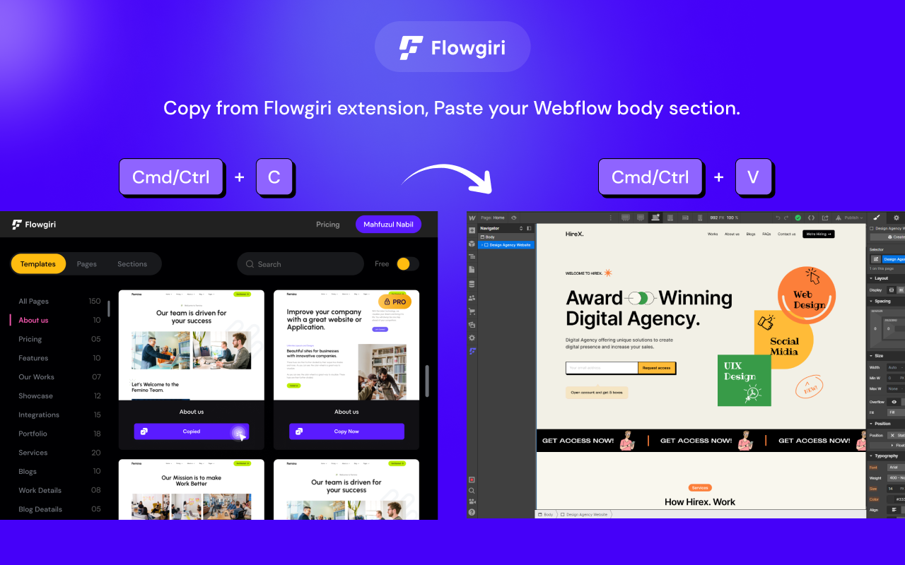 Flowgiri - Webflow chrome extension Preview image 3