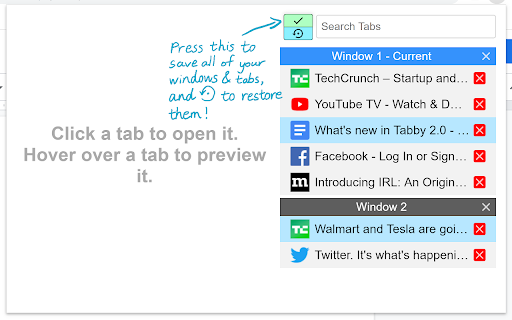 Tabby - Window and Tab Manager