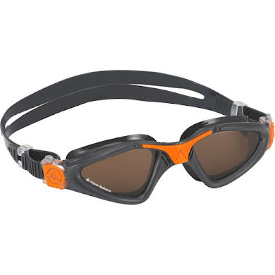 Aqua Sphere Kayenne Goggles - Gray/Orange with Brown Polarized Lens