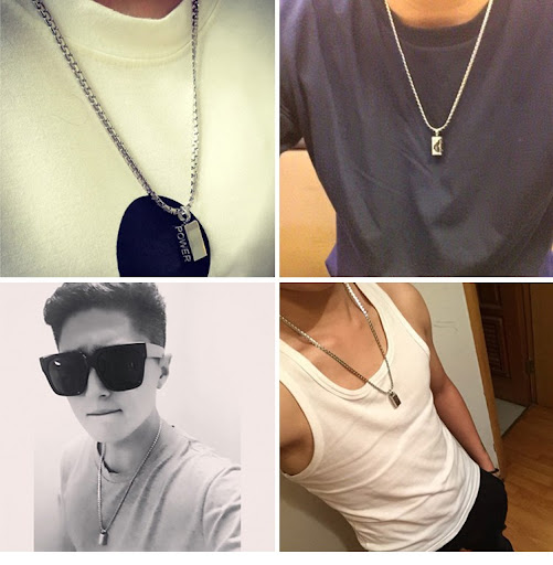 Title 4, Energy Nugget Long Necklace Mens Personality F...