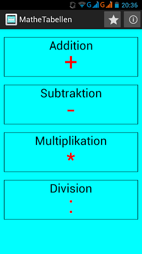 Mathe Tabellen