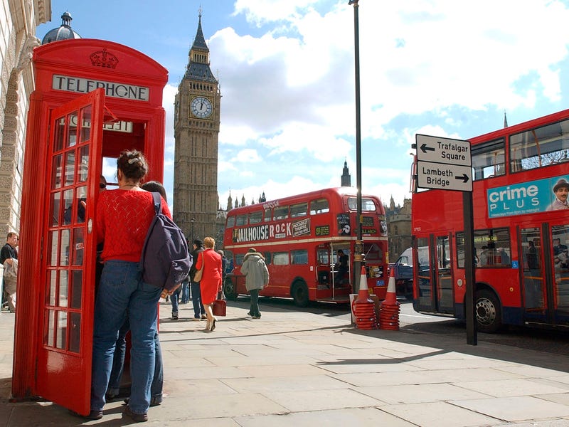 Britain phone booths UK united kingdom