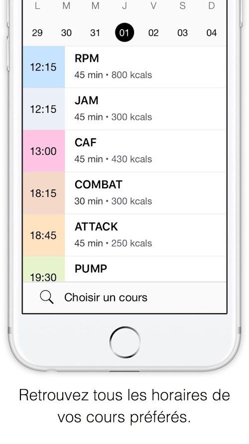 Android application MSFitness Club screenshort