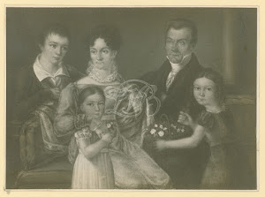 Stephan von Breuning (1774-1827) mit seiner Familie - Fotografie nach einem  anonymen Aquarell