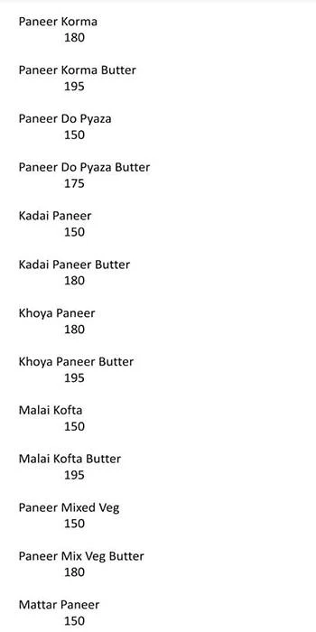 Basant Thali & Dhaba menu 