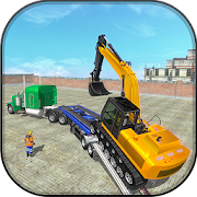 Construction Machines Transporter Cargo Truck Game  Icon