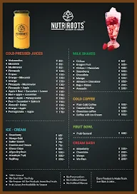 Nutriroots Juice Centre menu 3