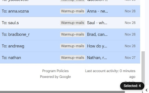 Gmail Selected Counter screenshot 1