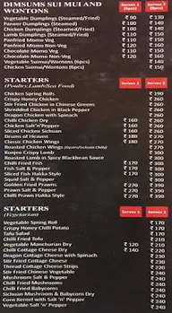 Dragon Noodles menu 1