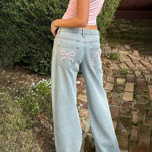 Title 8, Womens low waist straight wide leg all-matchin...