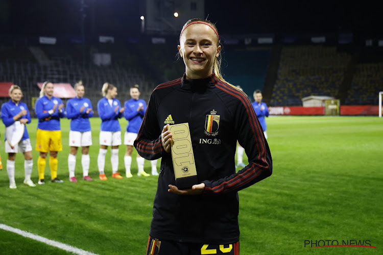 Julie Biesmans fête son jubilé contre la Slovaquie