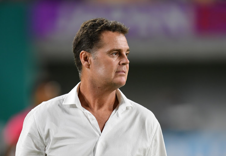 South Africa's head coach Rassie Erasmus during the pre match warm up before the Rugby World Cup 2019 Group B game between South Africa and Canada at Kobe Misaki Stadium on October 8, 2019 in Kobe, Hyogo, Japan. Picture: ASHLEY WESTERN / MB MEDIA / GETTY IMAGES