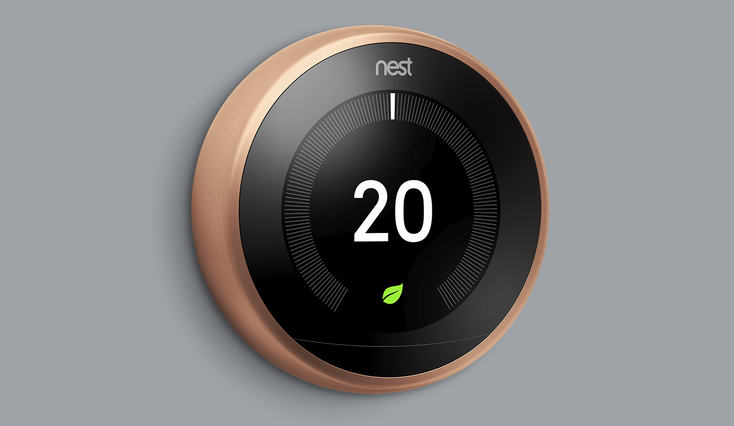 Aja Kinematics Brass Nest Learning Thermostat - Programs Itself Then Pays for Itself - Google  Store