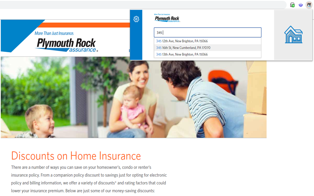 Plymouth Rock Assurance Browser Extension Preview image 2