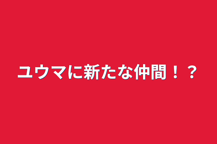 「ユウマに新たな仲間！？」のメインビジュアル