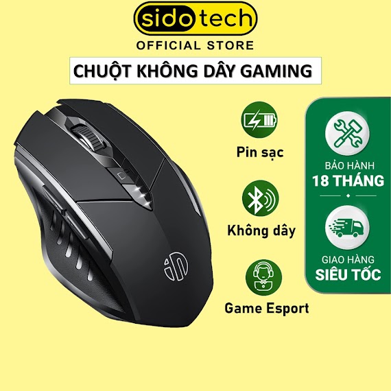 Chuột Gaming Không Dây Bluetooth Sạc Pin Sidotech Inphic P6W Cho Game Thủ Chơi Game Chuyên Nghiệp Kết Nối Wireless 2.4G