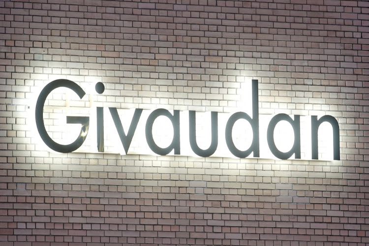 The logo of Swiss flavours and fragrances maker Givaudan is seen at its innovation center in Kemptthal, Switzerland on January 10 2020. File Picture: REUTERS/Arnd Wiegmann