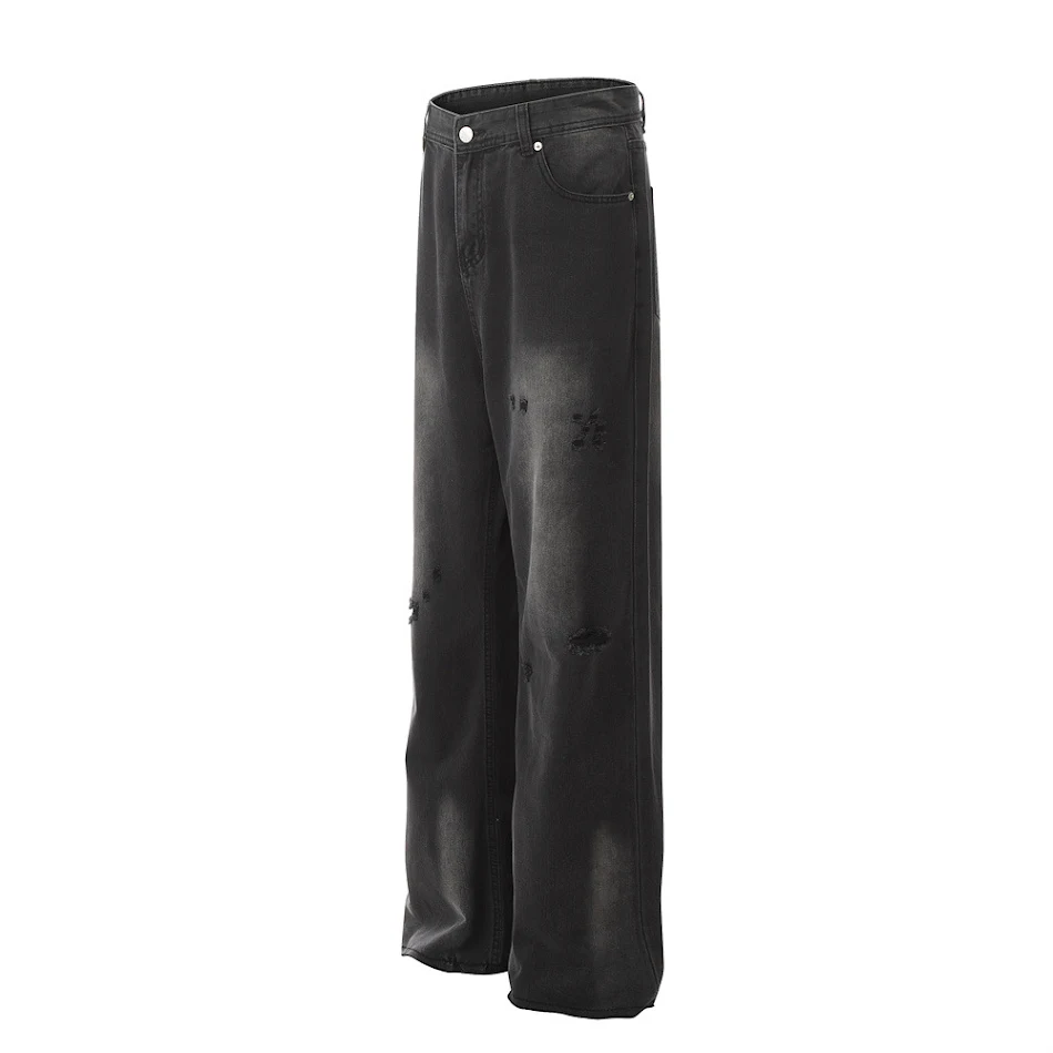 Pantalon en jean Waste Soil pour homme, bord brut, coupe décontractée, robuste et stylé. Confort et look intemporel pour toutes occasions.