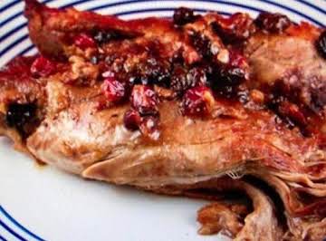 CRANBERRY PORK SHOULDER ROAST - CROCKPOT RECIPE