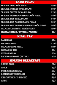 New Relax Pavbhaji & Snacks menu 2